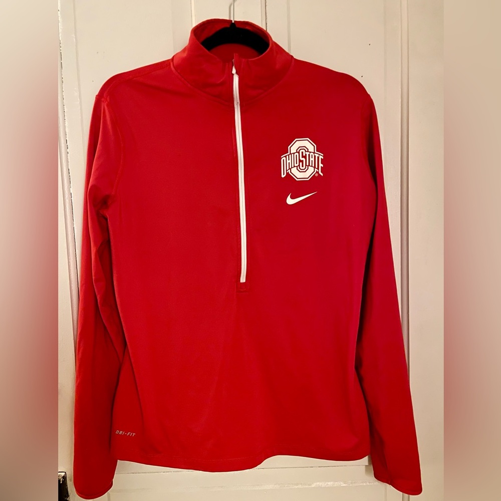 Nike Red Ohio State Quarter-Zip Pullover